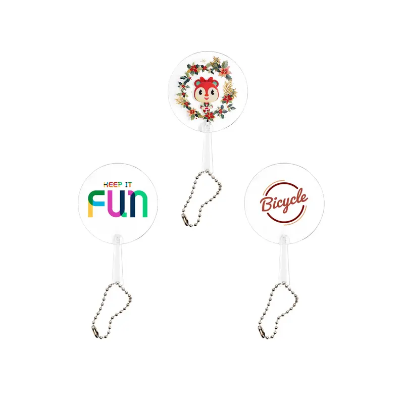 Mini PVC Hand Fan with Keychain – Misc Events