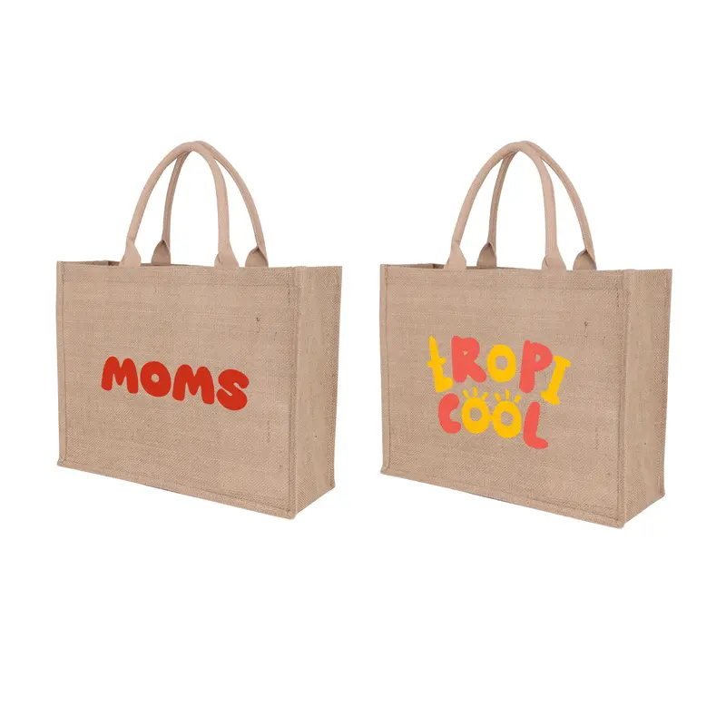 Natural Jute Tote Bag – Tote Bags – available in beige colour