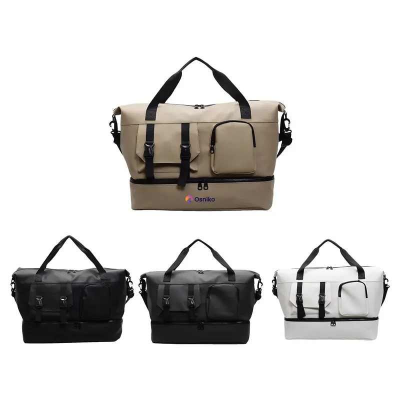 Travel Weekender Bag – Duffle/Sports Bags – available in beige, black, grey, white colours