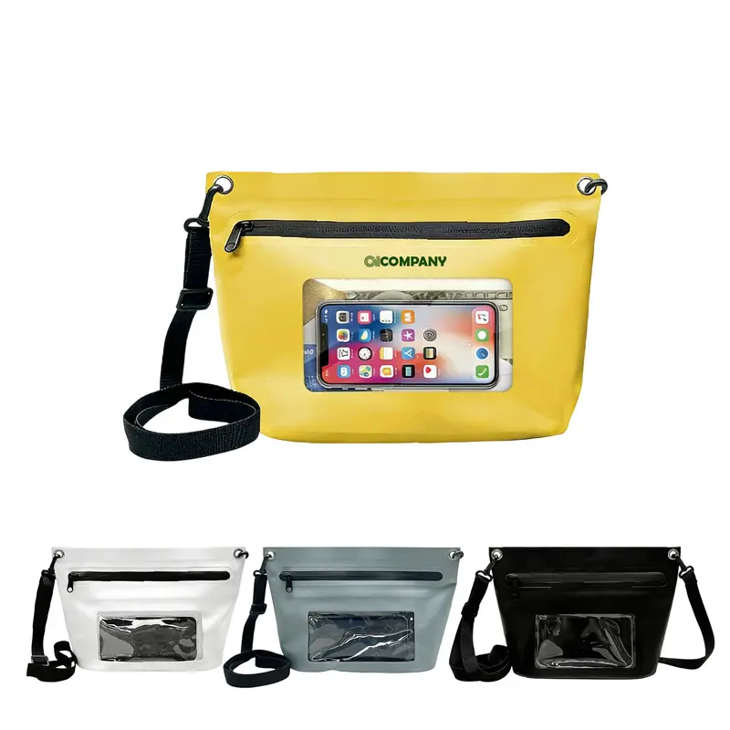 PVC Crossbody Phone Bag – Misc Bags – available in black, grey, white, yellow colours