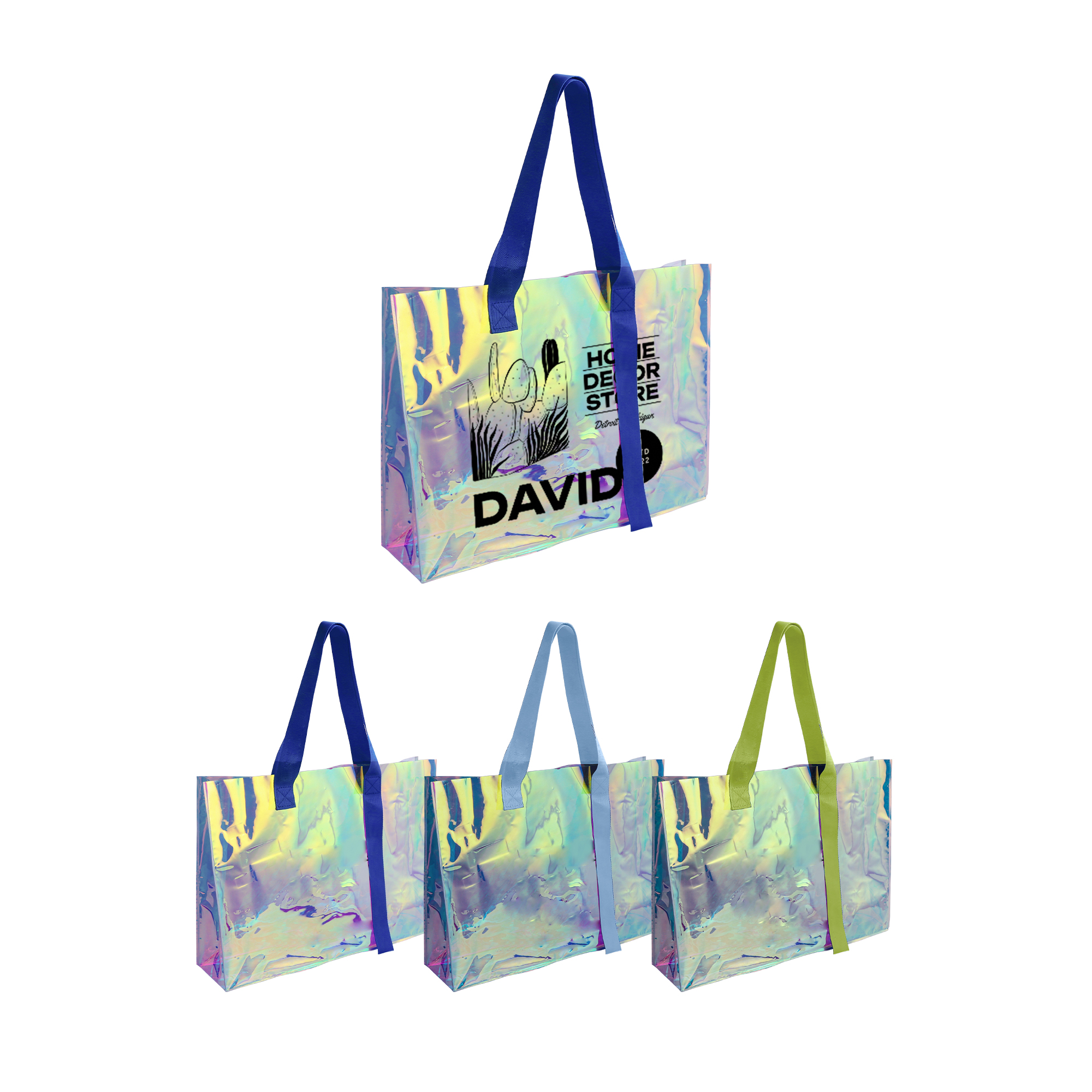 Colorful Transparent PVC Tote Bag