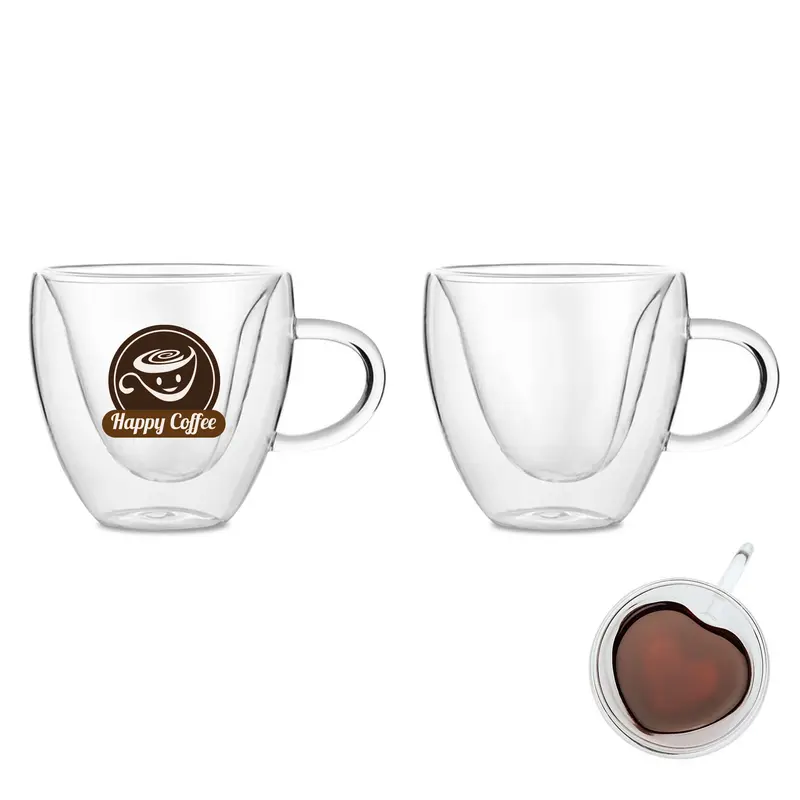 Heart Double Wall Mug – Drink Bottles – available in white colour