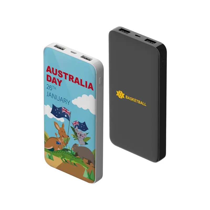 10000mAh Slim Power Bank – Powerbanks – available in black, white colours