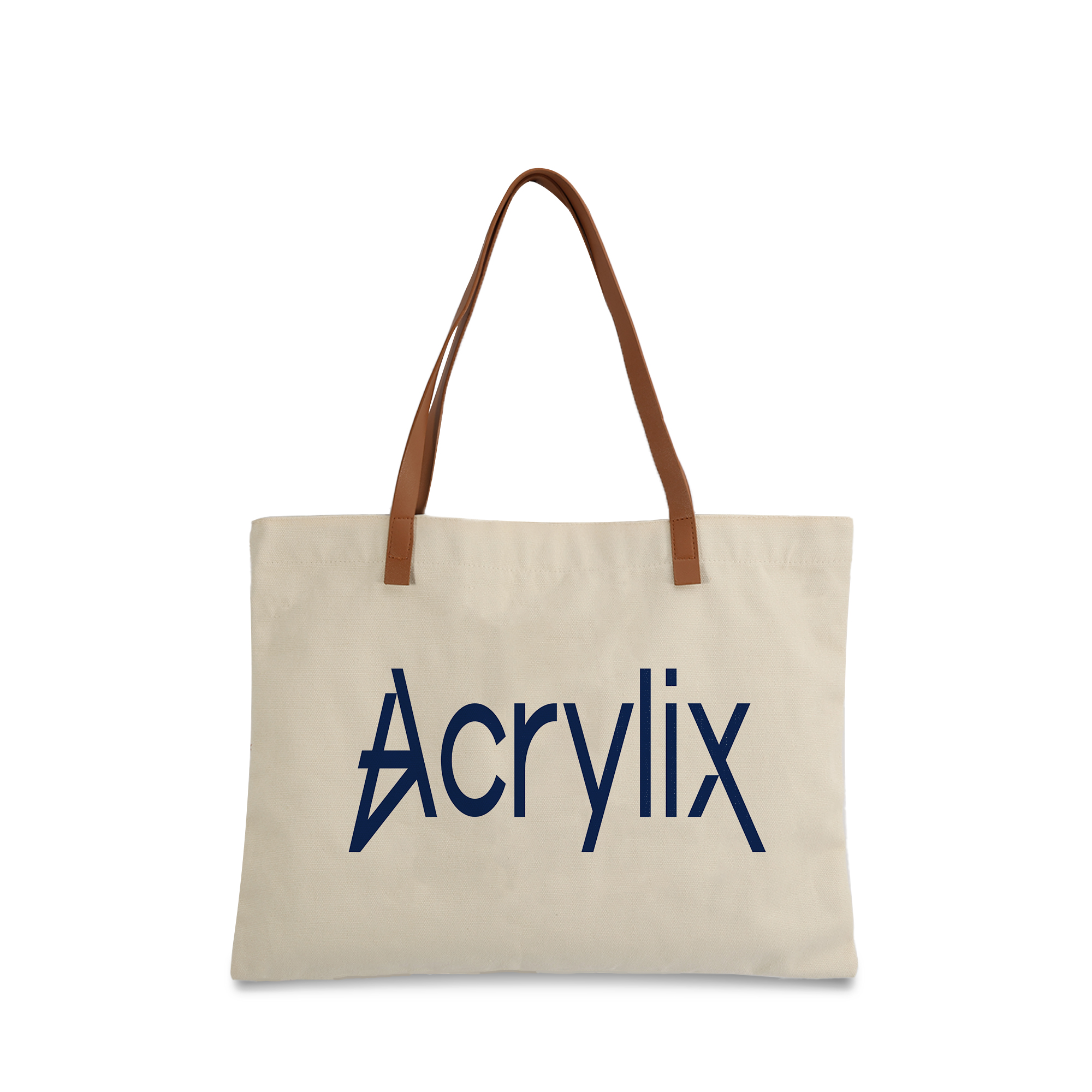 Leather Straps Canvas Bag