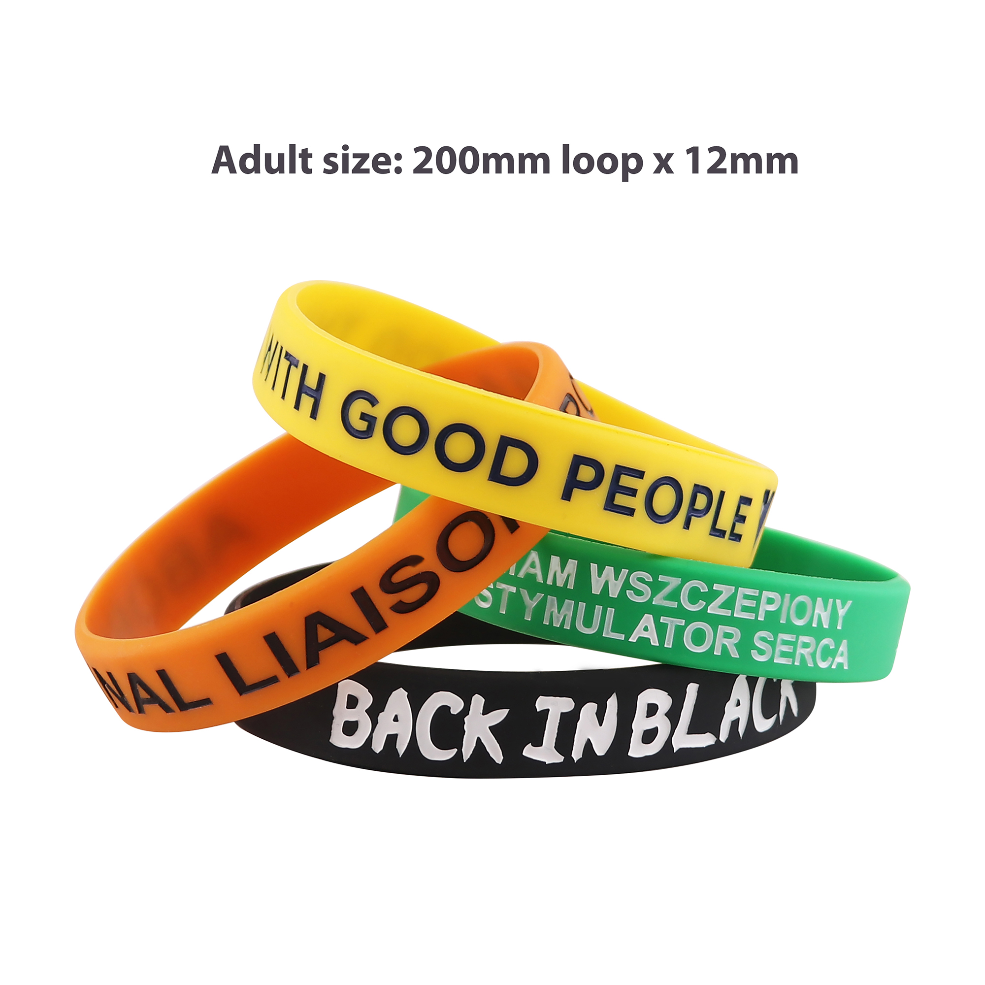 Debossed Colour Filled Wristband
