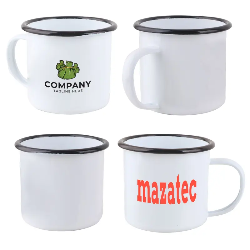 350ml Enamel Camping Mug – Misc Outdoors – available in white colour