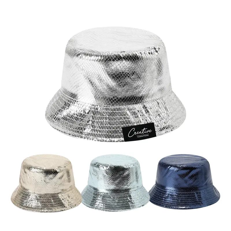 Laser Glitter Bucket Hat – Bucket & Sun Hats – available in blue, gold, green, silver colours