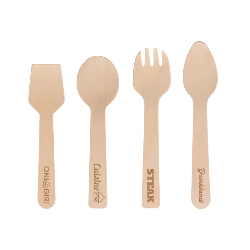 Disposable Birch Spoons/Forks (small) - 100 pack – Misc Homeware – available in beige colour
