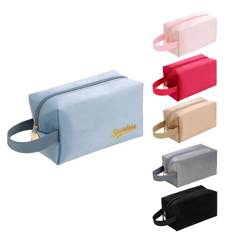 Flannel Cosmetic Bag – Misc Bags – available in beige, black, blue, grey colours and 2 more