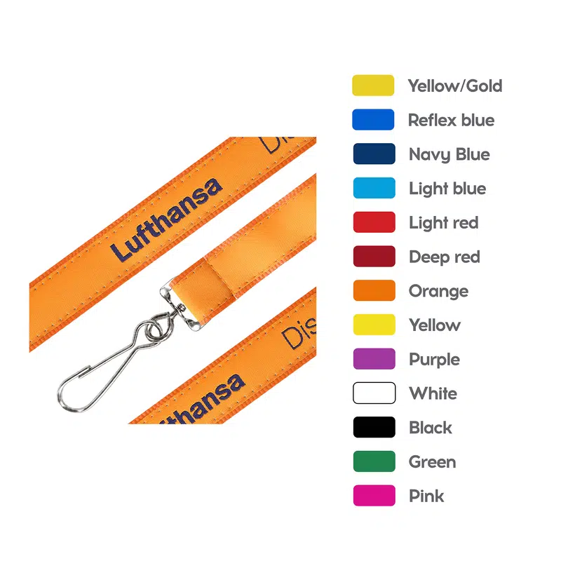 Detailed Woven Lanyard – Lanyards – available in black, blue, gold, green colours and 6 more