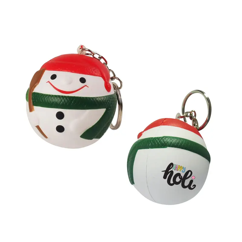 Keyring with Snowman Stress Item – Keyrings – available in multi colour