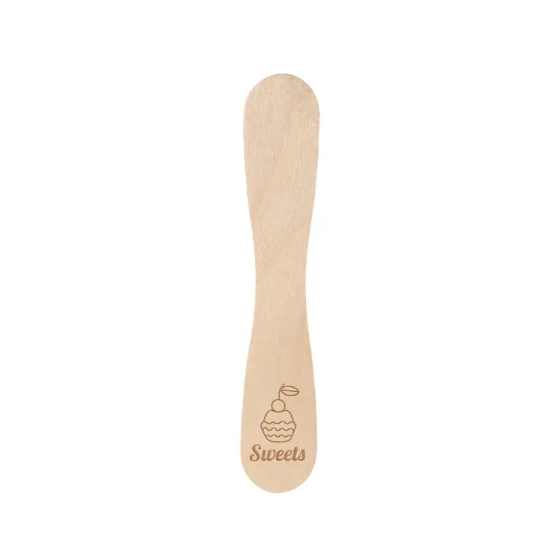 Pack of 100 Wooden Ice Cream Spoons Sticks – Misc Homeware – available in beige colour