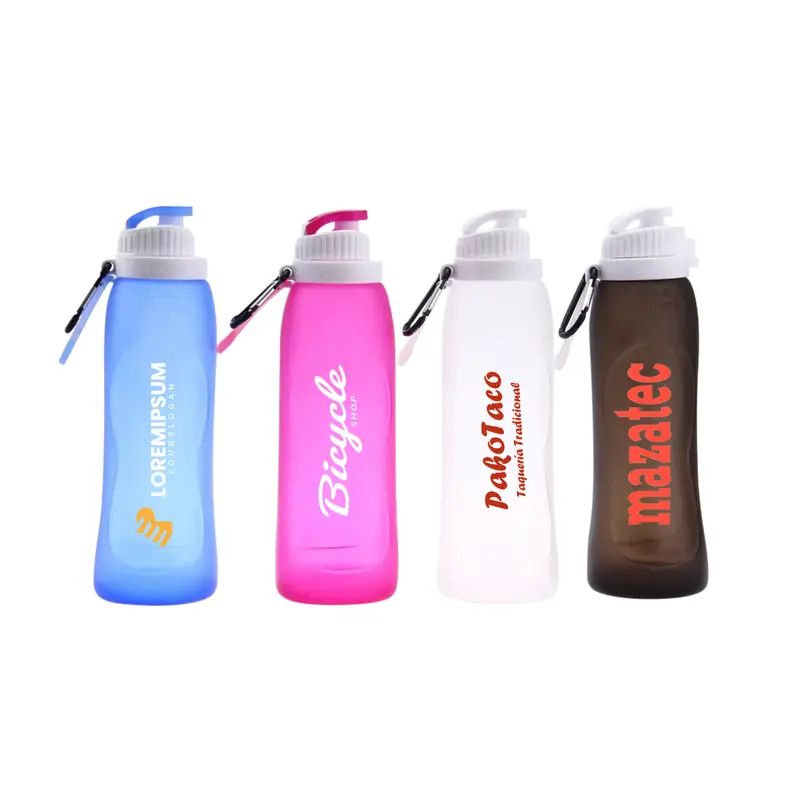 500ml Collapsible Silicone Drink Bottle – Drink Bottles – available in blue, brown, purple, white colours