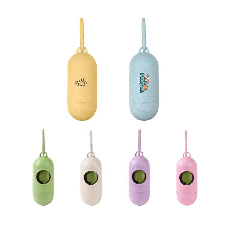 Eco Pill Shape Pet Wastebag Dispenser – Pet Accessories – available in beige, green, grey, pink colours and 2 more