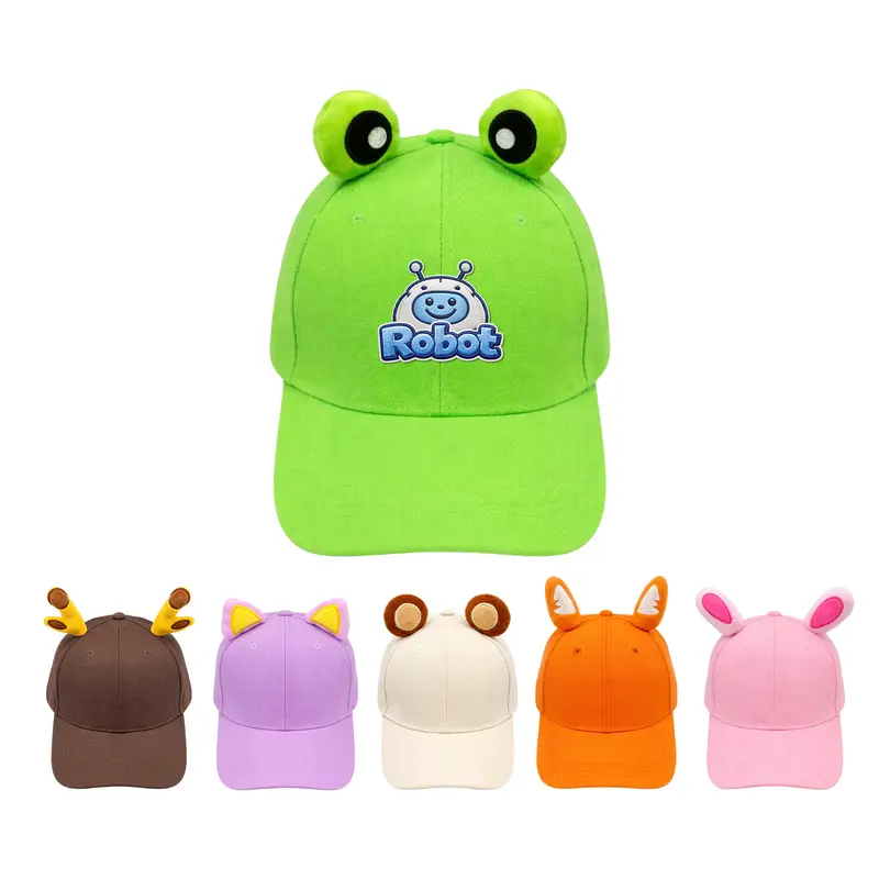 Animal Ear Baseball Hats​ – Baseball Caps – available in beige, brown, green, orange colours and 2 more