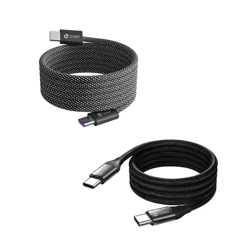 100W Magnetic Round Braided Charging Cable