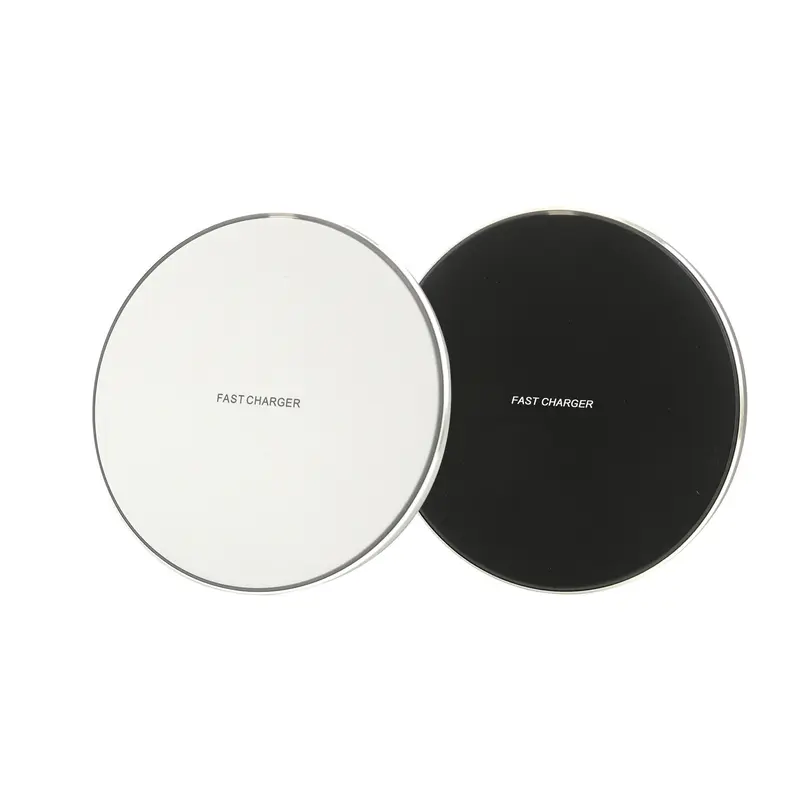 Round Luminous Fast Wireless Charger – Wireless Chargers – available in black, white colours
