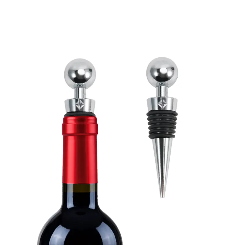 Vacuum Sealed Bottle Stopper – Misc Drinkware – available in silver colour