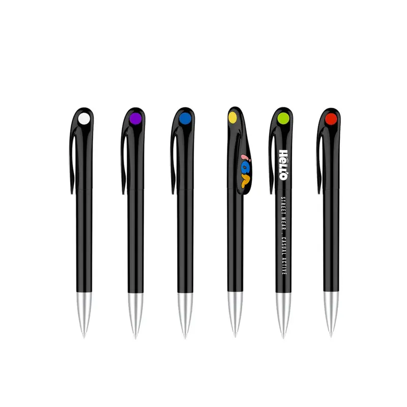 Nuit Pen - Black Barrel – Plastic Pens – available in blue, green, purple, red colours and 2 more