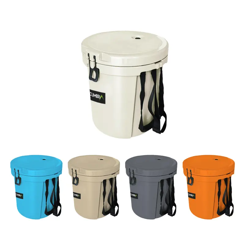 15L Ice Bucket with Handy Rope – BBQ Sets – available in beige, blue, grey, orange colours