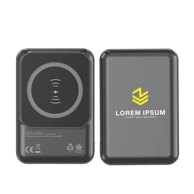 5000mAh Eco Magnetic Power Bank – Powerbanks – available in black colour