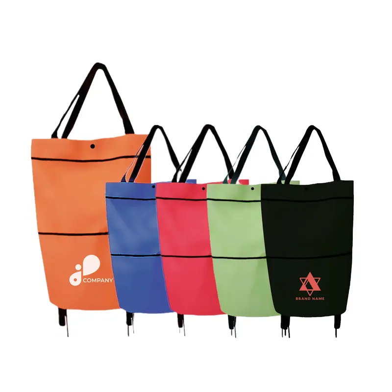 2 in 1 Collapsible Shopping Trolley Bag – Misc Bags – available in black, blue, green, orange colours and 1 more