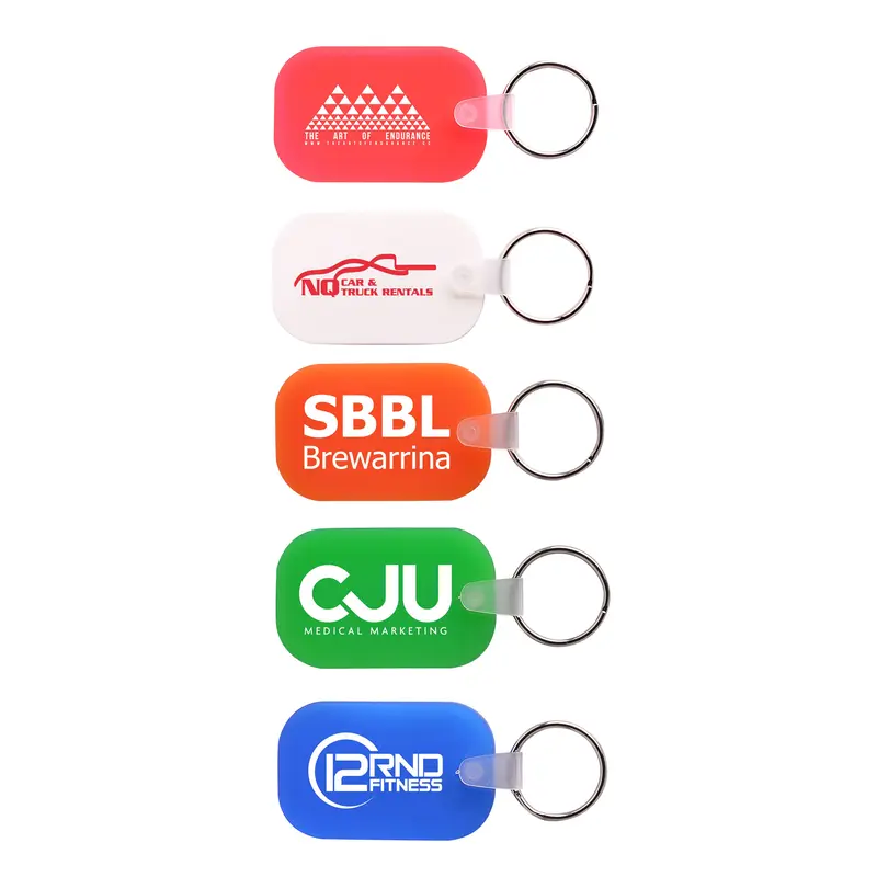 Oblong Durasoft Keyring – Keyrings – available in blue, green, multi, orange colours and 2 more
