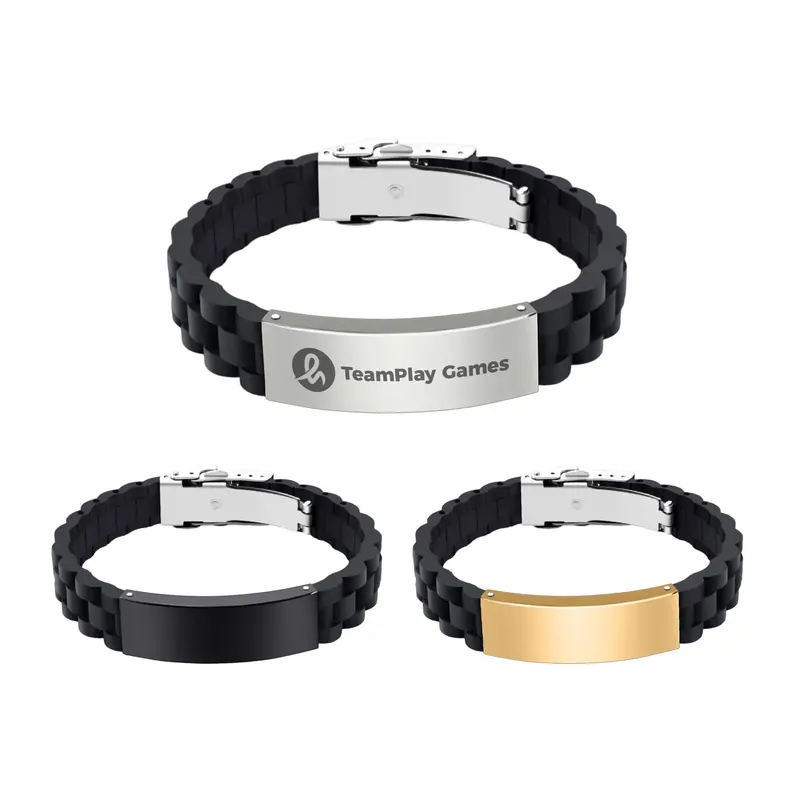 Folding Lock Clasp Metal Silica Bracelet – Accessories – available in black, gold, silver colours