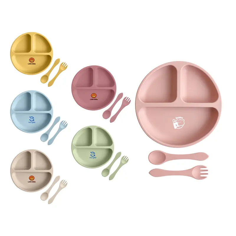 Silicone Kids Suction Plate – Misc Homeware – available in beige, blue, green, pink colours and 1 more