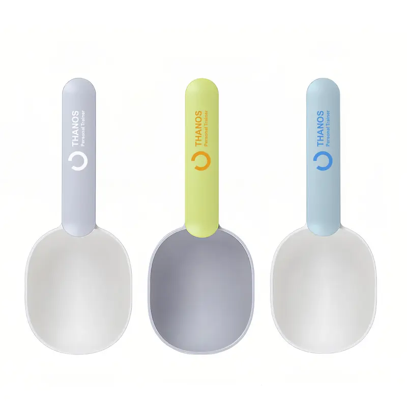2 in 1 Pet Food Scoop – Pet Accessories – available in blue, green, grey, white colours