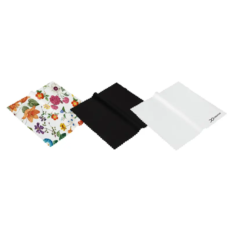 RPET Lens Cloth – Cleaning Cloths – available in black, multi, white colours