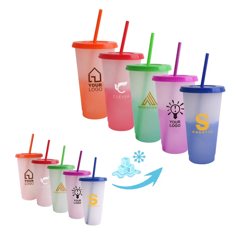 PP Colour Changing Cup – Drink Bottles – available in blue, green, orange, purple colours and 1 more