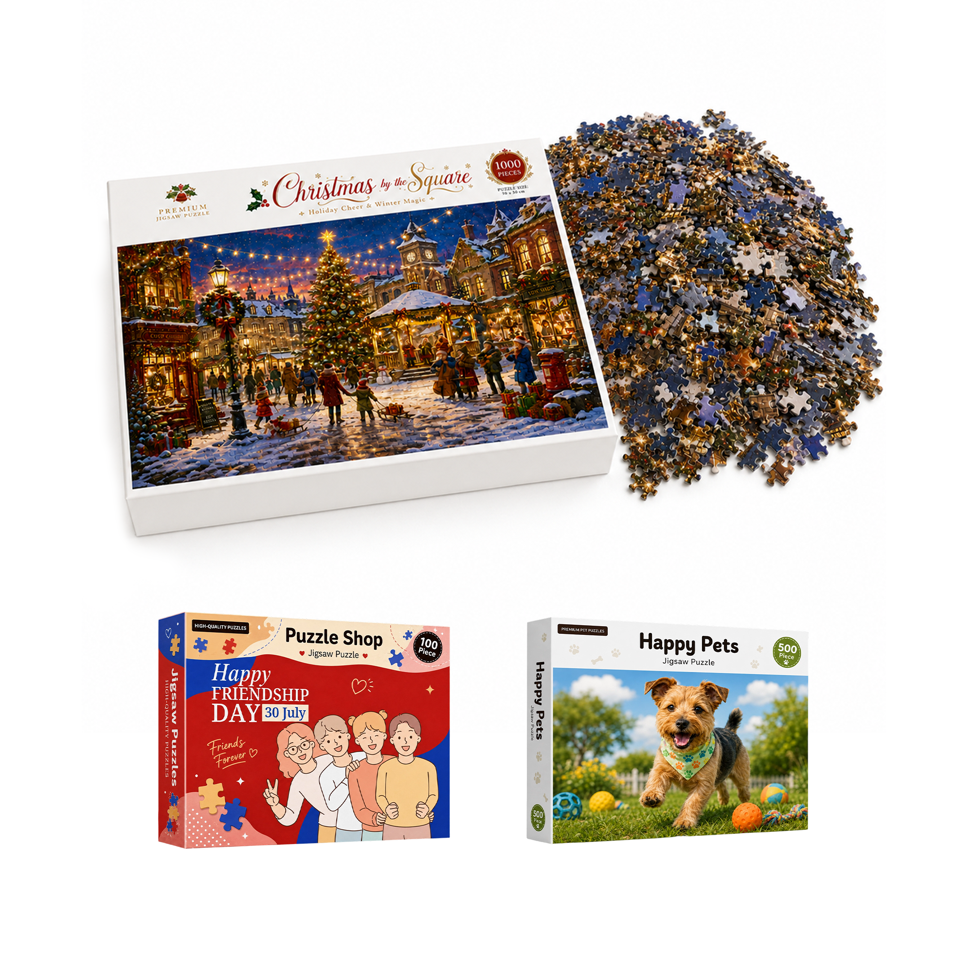 Custom Gift Box Jigsaw Puzzle – Puzzles – Promocollection – available in White