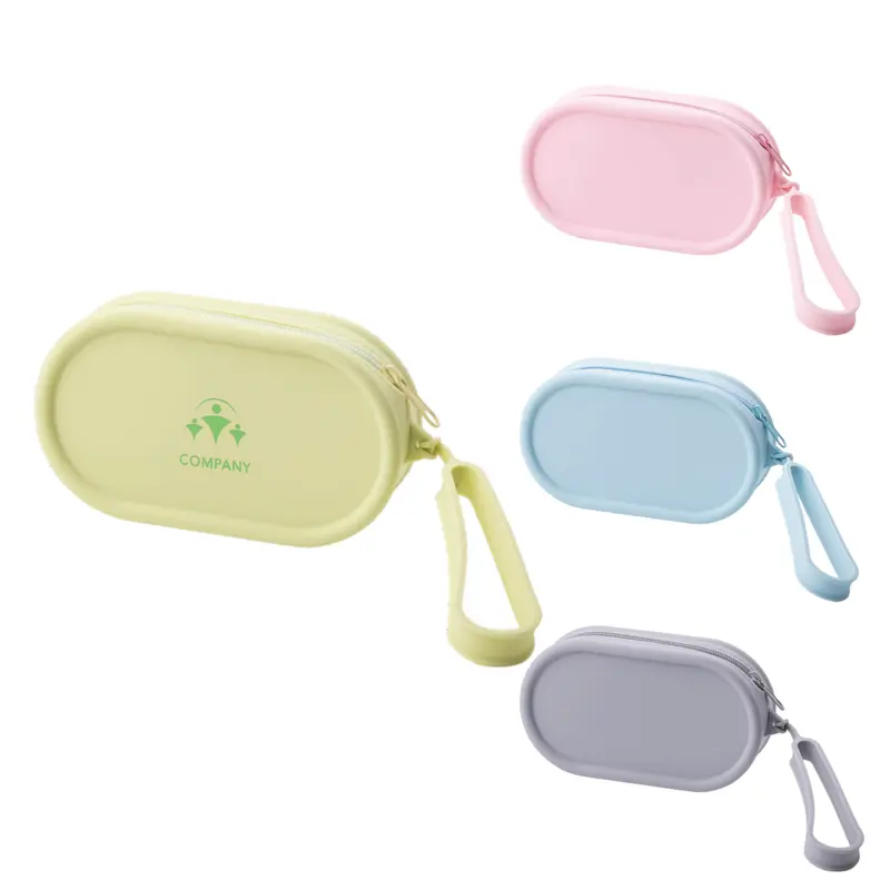 Round Silicone Storage Bag – Misc Bags – available in blue, green, grey, pink colours