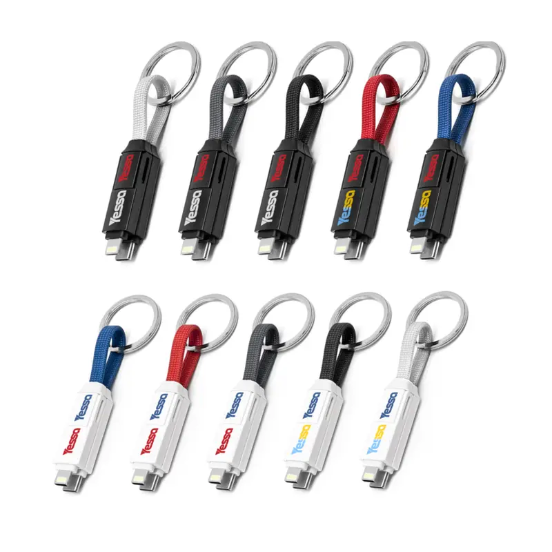 60W 3-In-1 ABS Charging Cable – Charging Cables – available in black, blue, grey, red colours and 1 more