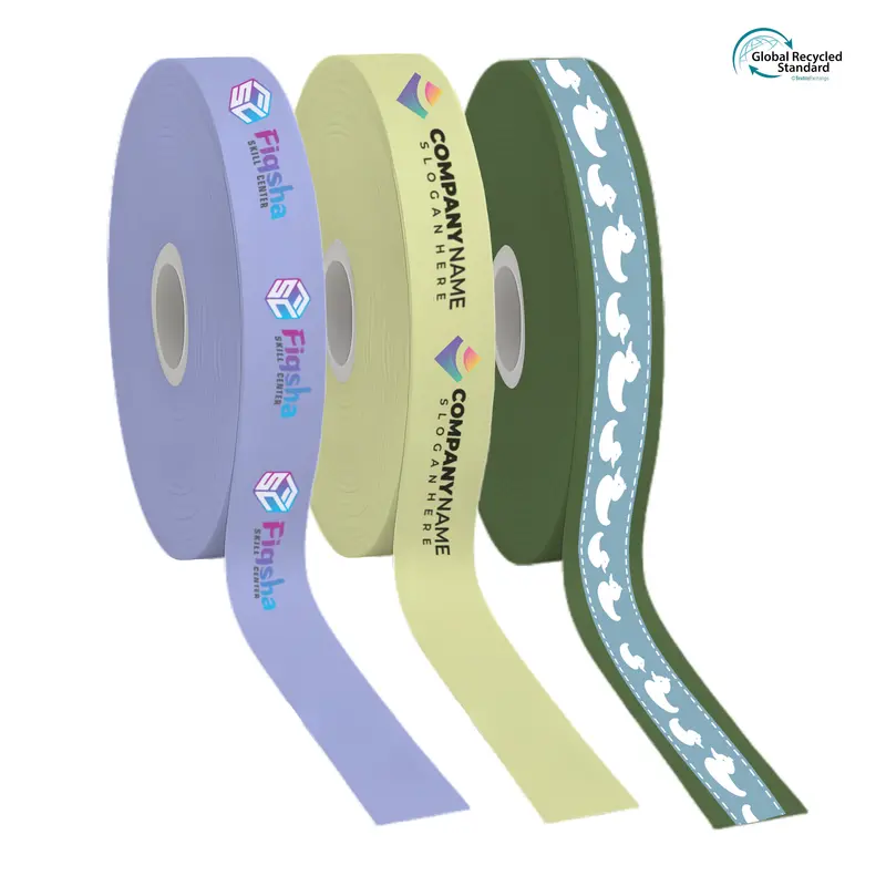 16mm RPET Full Colour Printed Satin Polyest Ribbon – Ribbons – available in multi colour