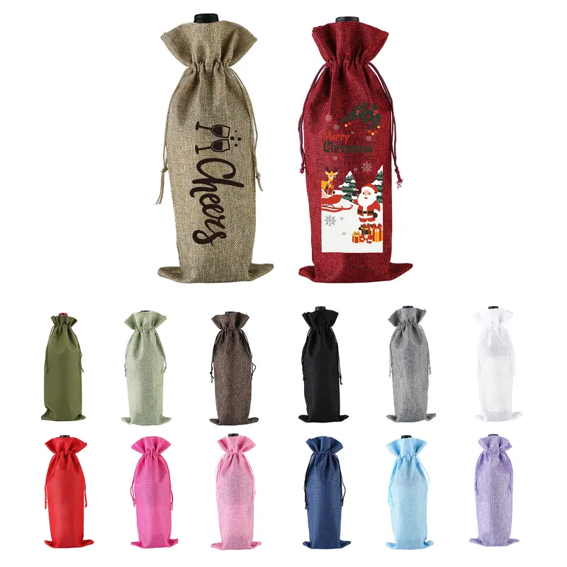 Wine Drawstring Bag – Drawstring Bags – available in beige, black, blue, green colours and 5 more