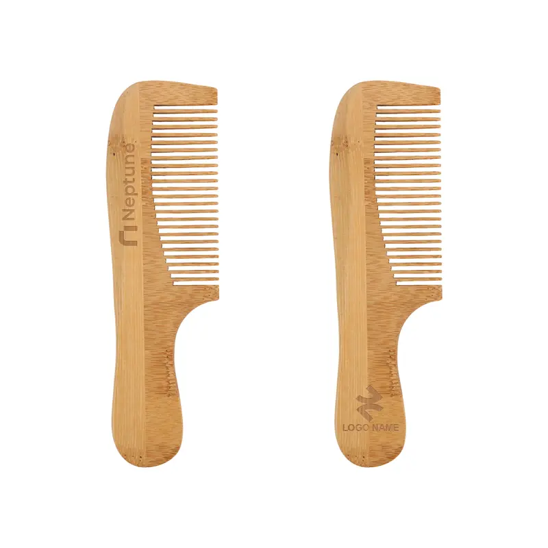Natural Bamboo Comb With Handle – Misc Health – available in beige colour