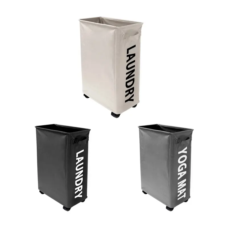 Laundry Basket With Wheels – Misc Homeware – available in black, silver, white colours