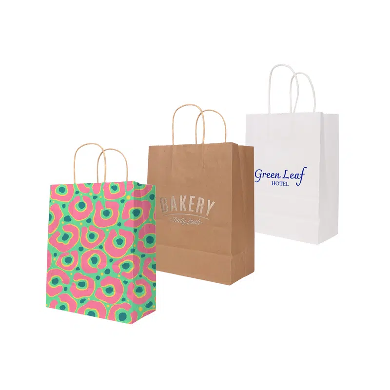 Twisted Handle Kraft Paper Bag(220x270x110mm) – Paper Bags