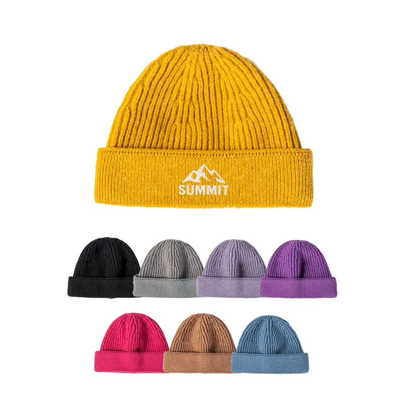 Round Beanie – Beanies – available in black, blue, brown, grey colours and 3 more