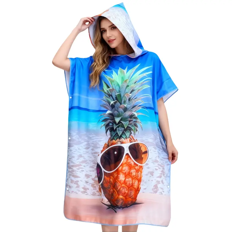 100% Microfibre Sublimation Adults Hooded Change Towel – Blankets – available in multi colour