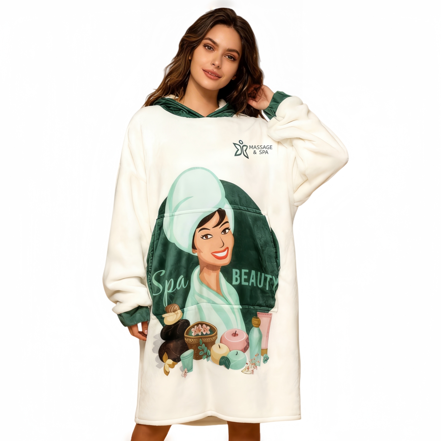 Unisex Premium 100% Polyester Sublimated Wearable Blanket