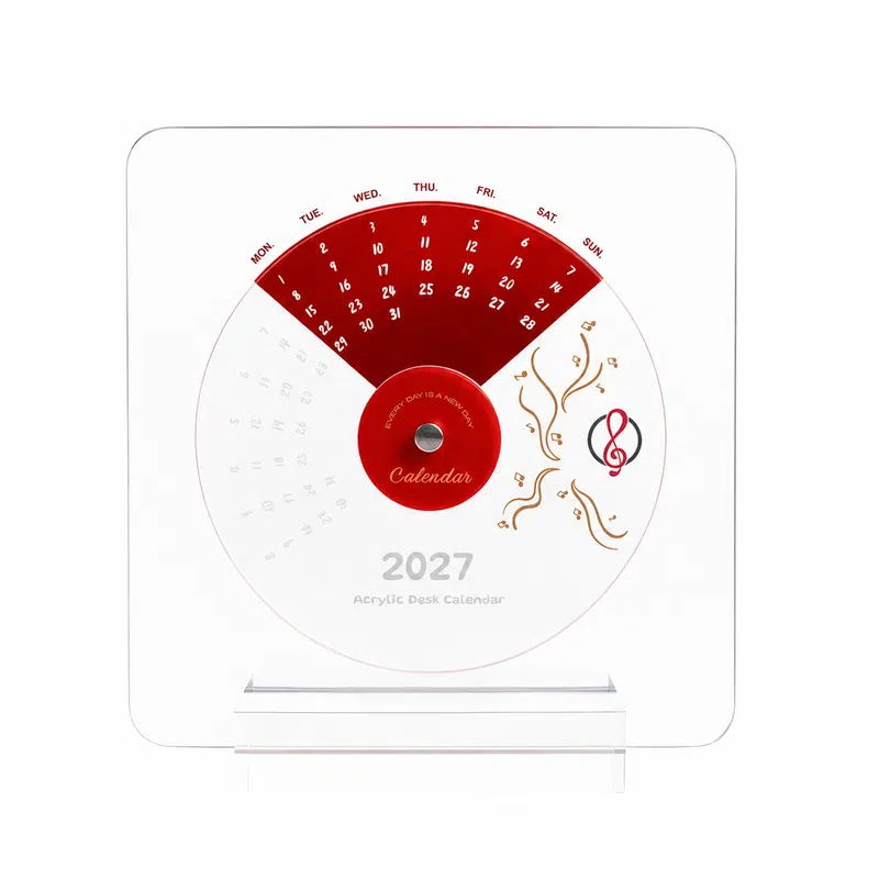 Acrylic Desk Calendar – Calendars – available in white colour