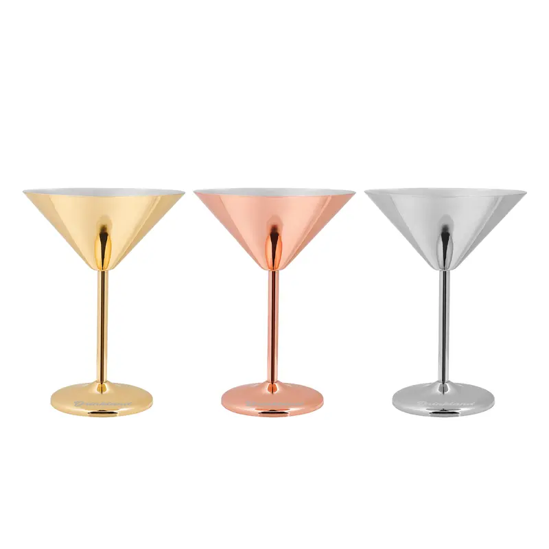 Stainless Steel Martini Goblet – Misc Drinkware – available in gold, silver colours