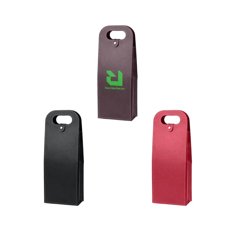 Double Wine Bottle Bag – Wine Carriers – available in black, brown, red colours