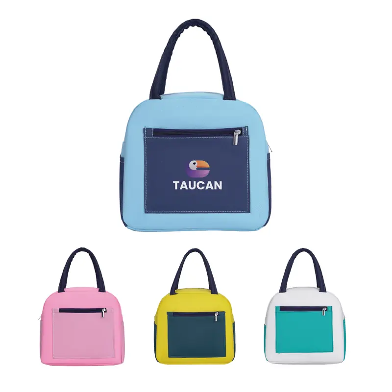 Colourful Insulated Lunch Bag – Cooler Bags – available in beige, blue, pink, yellow colours