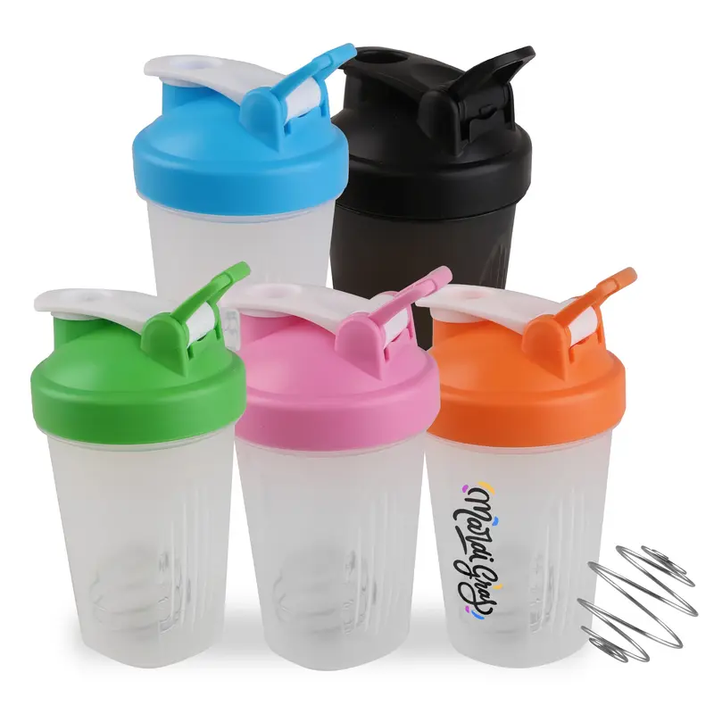 BPA Free Fitness Shaker Bottle with Loop 400ml – Sports Shakers – available in black, blue, green, orange colours and 1 more