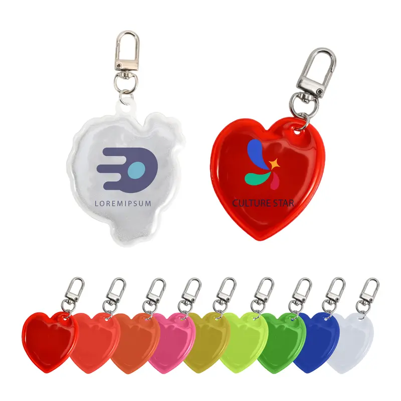 Custom Shape Reflective Keychain – Keyrings – available in green, multi, orange, pink colours and 3 more