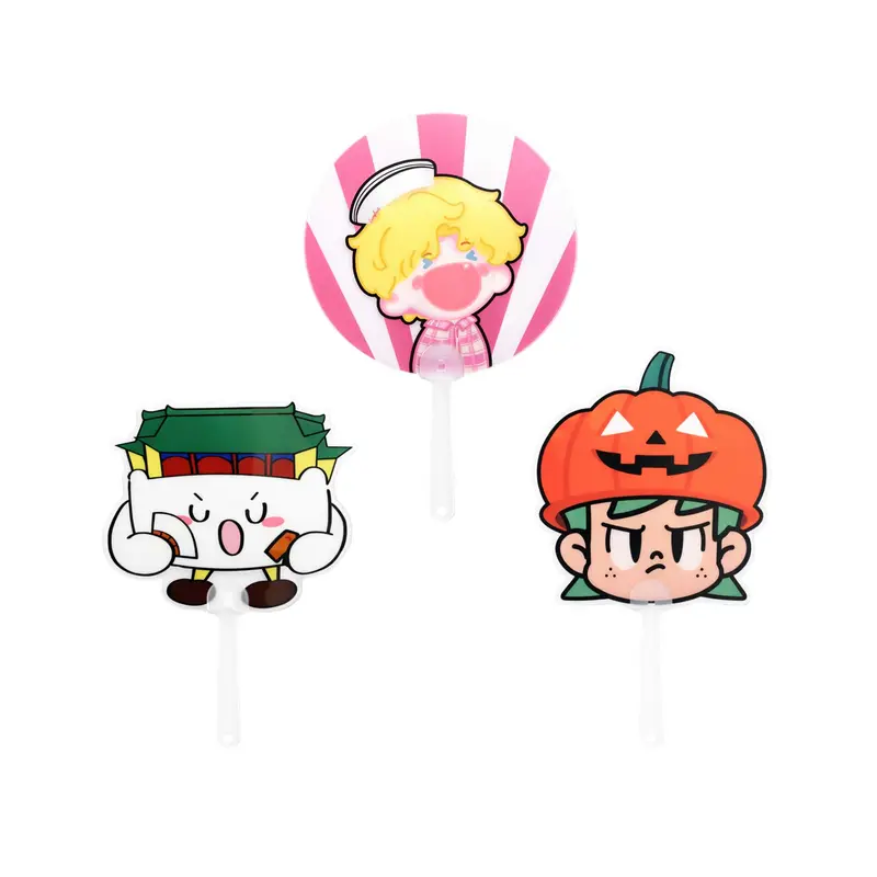 Custom Shape Transparent PVC Hand Fan A – Misc Events